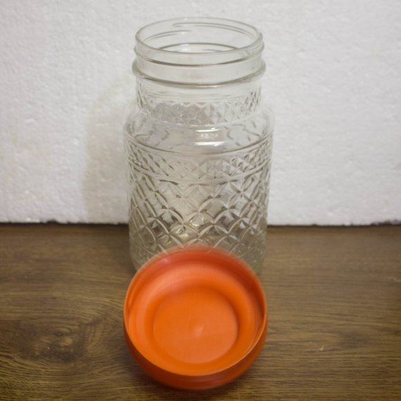 Vintage Tang Anchor Hocking Storage Jar Clear Glass 32 Ounce - Picture 4 of 6